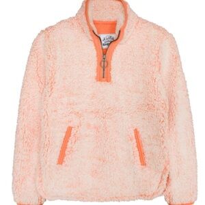 Cuddly Sherpa teddy bear girls  fleece pullover.